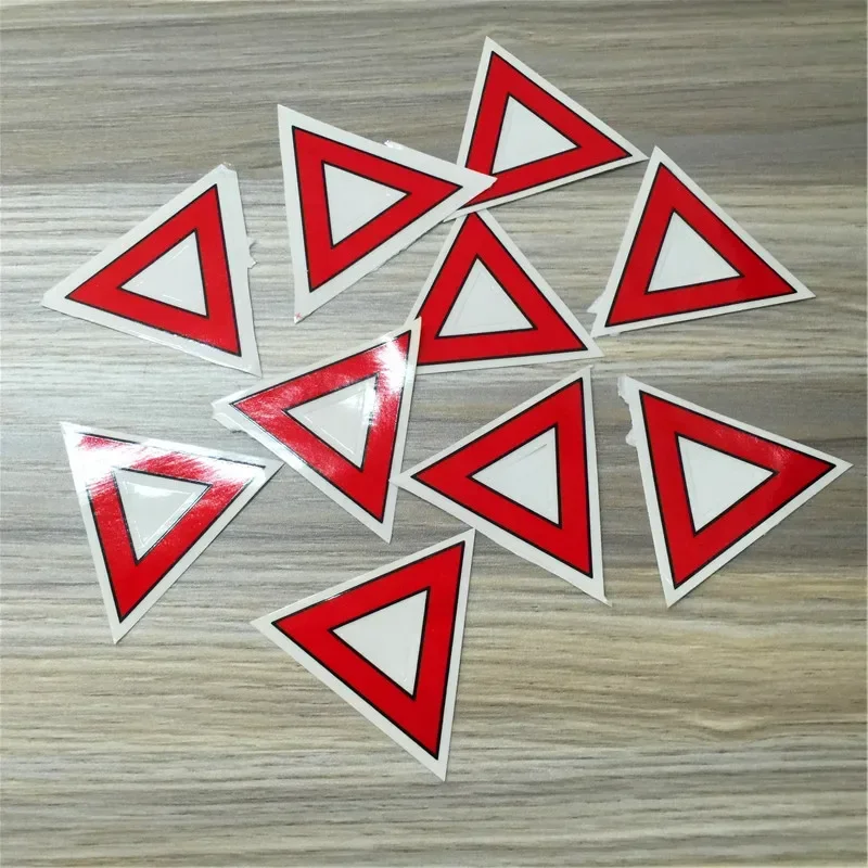 -For motorcycle decals decorative rear safety warning triangle stickers personalized car stickers reflective stickers