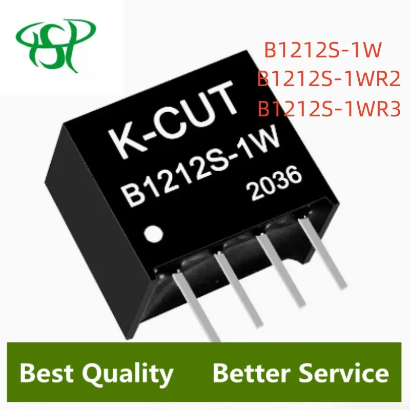 

5PCS 100% New Original B1212S-1W B1212 B1212S B1212S-1WR2 B1212S-1WR3 SIP-4 For DC-DC module Chipset 12V to 12V with protection