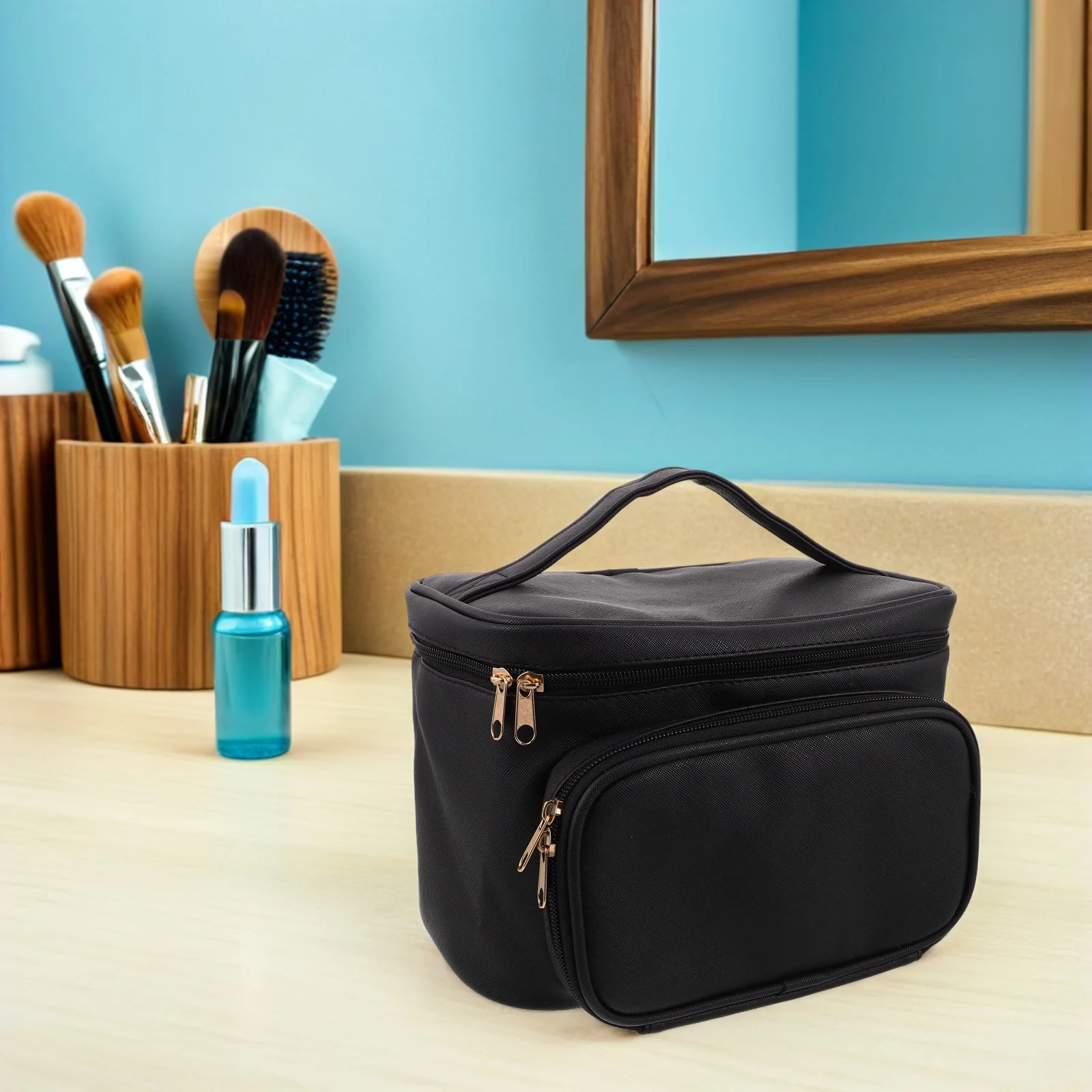 

Large Women's Waterproof Makeup Bag Miss Travel Toiletries Pu Portable Bags Clutch Pouch