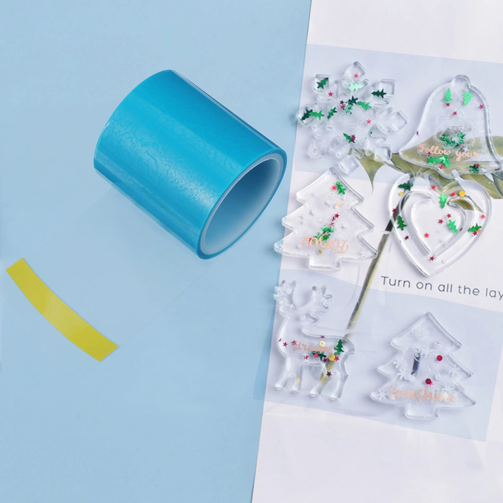 

4 Pcs Traceless Adhesive Tape Clear Duct UV Craft Jewelry Making Accessories Seamless Sticky Photo Frame Packaging Boxes Gifts
