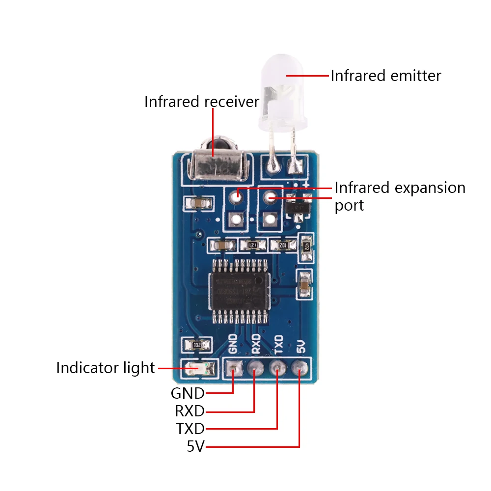 5v ir remoto infravermelho decodificador codificação transmissor & receptor módulo sem fio para arduino