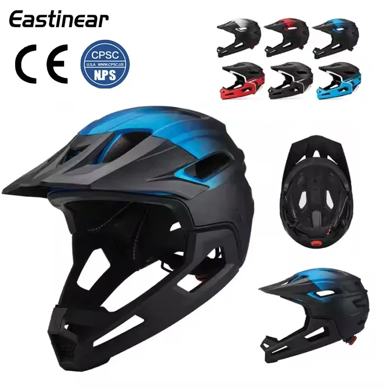 Men Women Mtb Mountain Bike Full Face Helmet Racing Downhill Off-road  Detachable Bicycle Helmet Motorcycle Riding Safety Cap