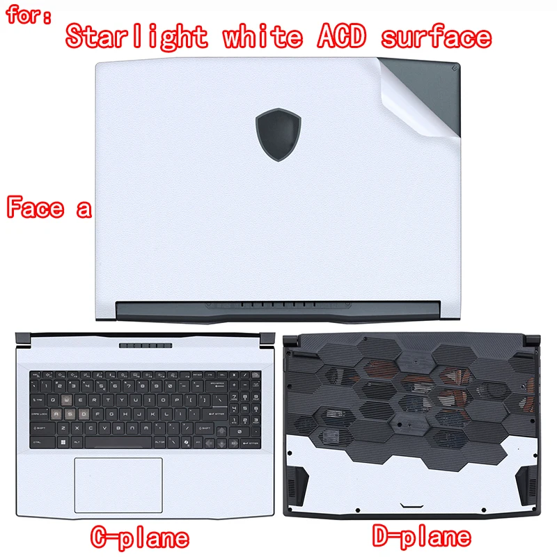 For MSI Vector A18HA9W Vector 16HX/17HX GP 78HX Notebook Body Film Creator A16/Raider 18 Shell Decal Skin Protection Film