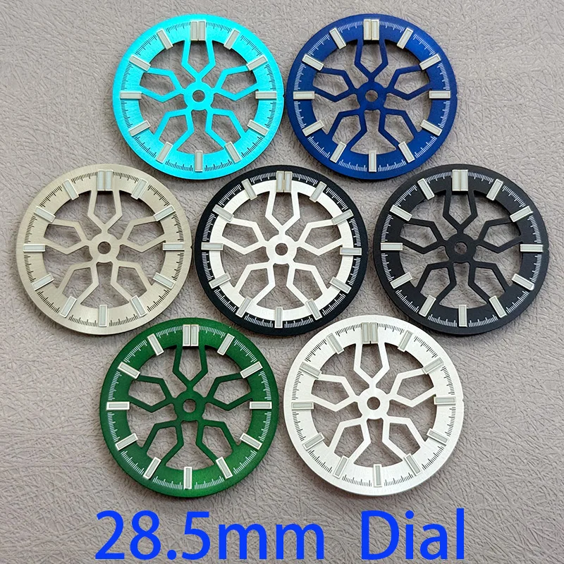 Customized New 28.5mm Skeleton Watch Dial Fit NH38 NH70 Automatic Movement 28.5mm Dial Watch Parts