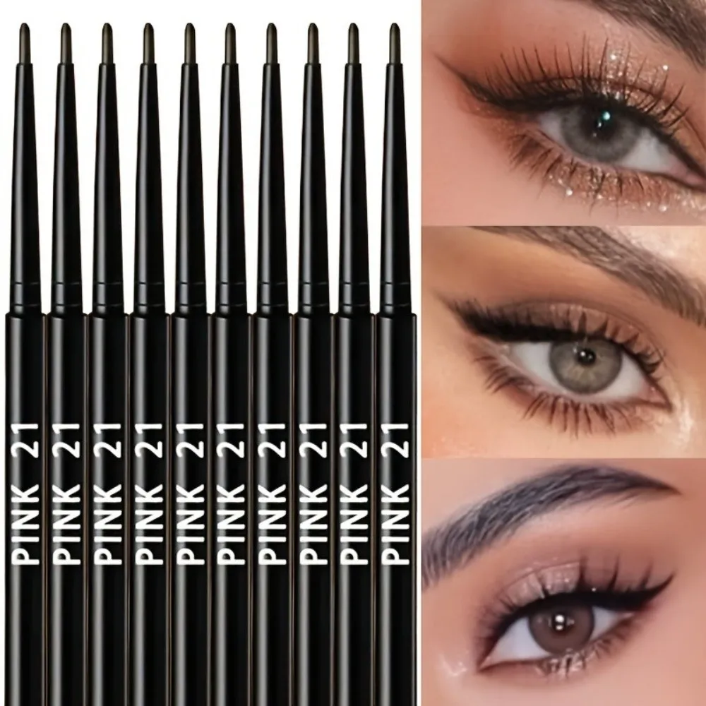 3pcs Sweat-Proof Black Eyeliner Pencils Smudge-Proof Long-Lasting Eyebrow Eyeliner Pen Black Color Easy Glide Formula Eye Makeup