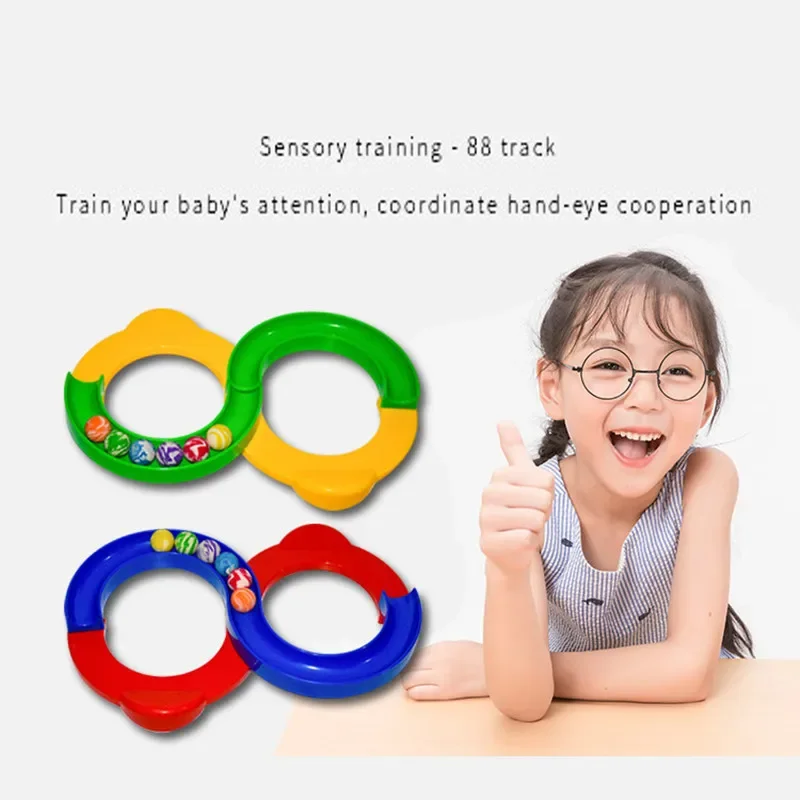 Fun Montessori kid  toys Track motion Ball Sense Training Equipment To Develop Patience Training Children Birthday gift