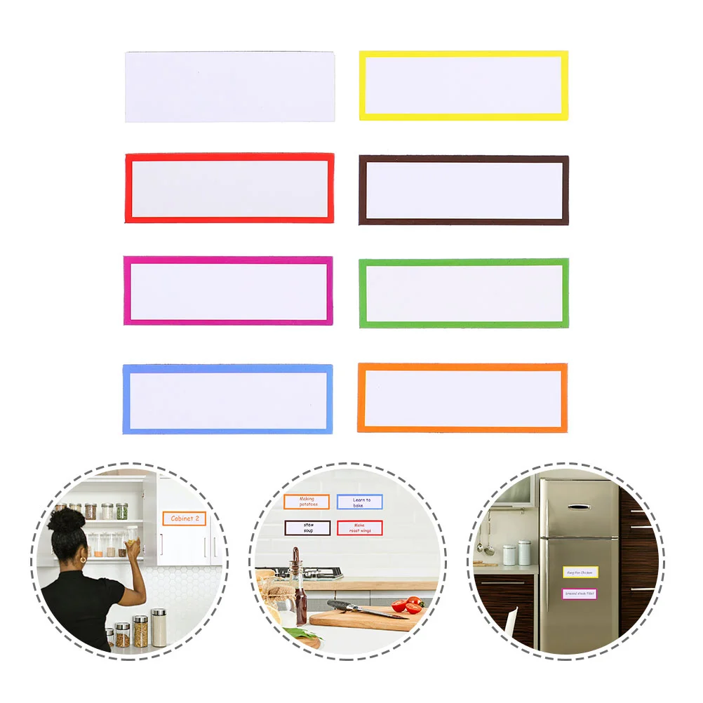 Magnetic Label Magnets for Fridge Name Plate Tags Erasable Dry Erase Labels Office Sticker