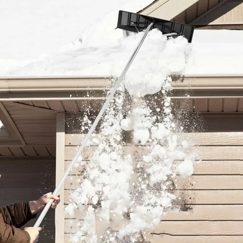 20 'Aluminum Rod Roof Snow Removal Rake Scraper Adjustable Segmented Snow Removal Tool