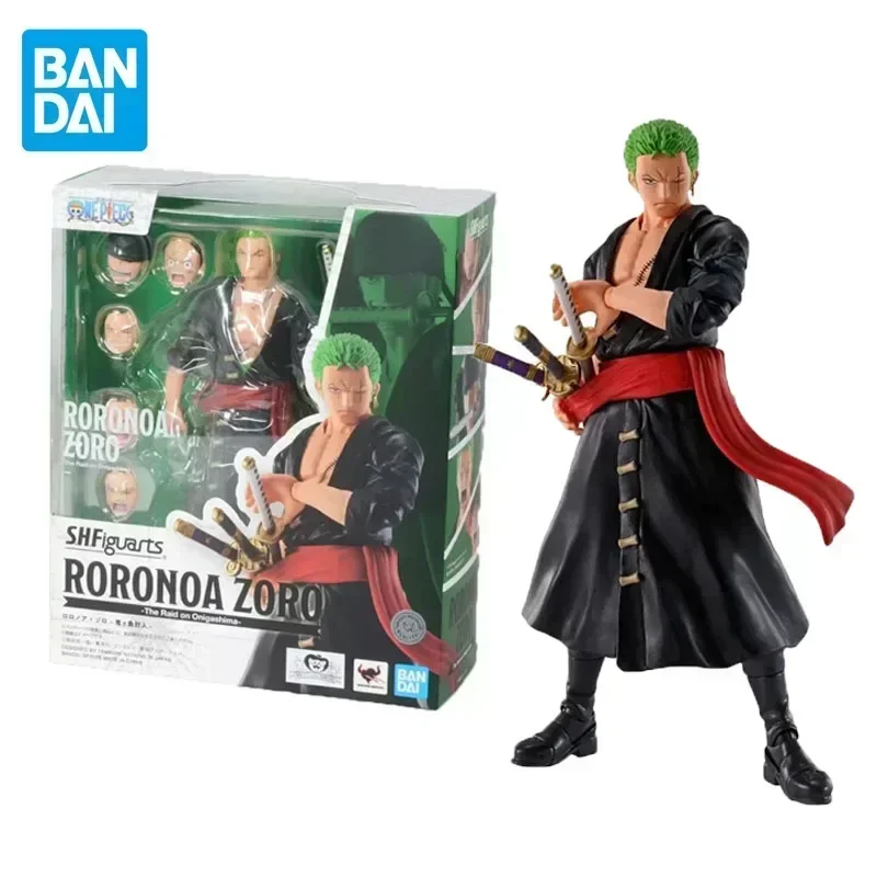 

Bandai Original S.H.Figuarts ONE PIECE Anime Figure Roronoa Zoro Santōryū Ghost Island Chapter Action Figure Gift Toys for Kids