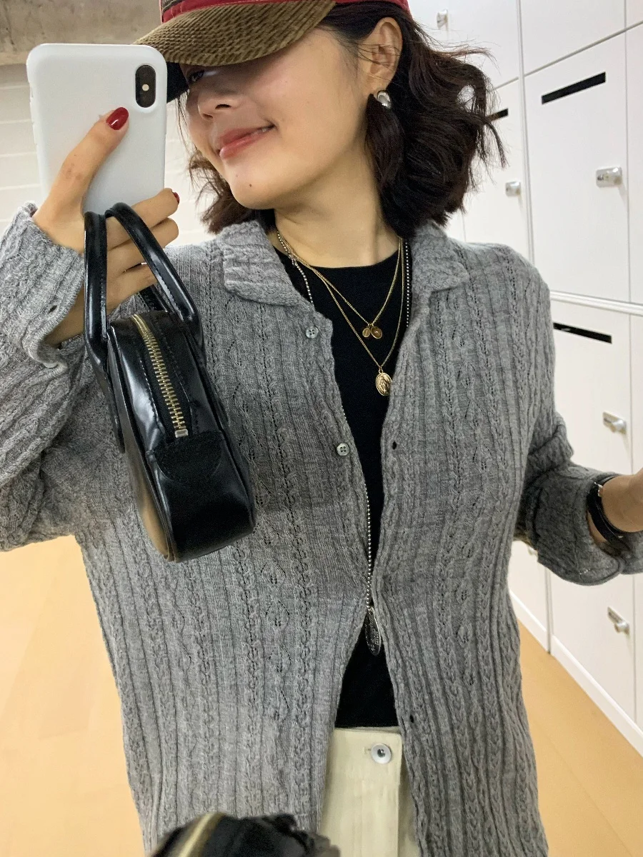 

CMeter повседневный вязаный шерстяной кардиган женский модный осенне-зимний новый свитер простого дизайна длинный свек на пуговицах