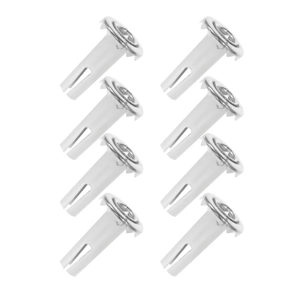 8 Pcs Pole Caster Accessories Gauge Sockets Metal Iron Hat Mounting for Chair Leg Stem Sleeve Ring Insert Wood Casters Baby