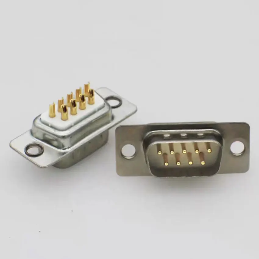 1pcs DB9 Female Male PCB Mount Serial Port Solder Type D-Sub RS232 / 485 Com Connector 9Pin Socket 9P Adapter & Plastic Housing