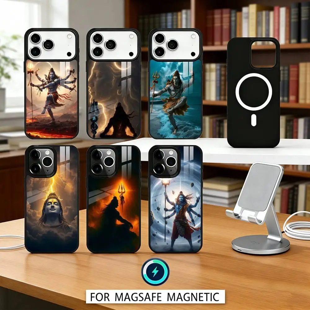 

L-Lord S-Shiva M-Mahadev Of India Phone Case For iPhone 17,16,15,14,13,12,Pro,Max For Magsafe Magnetic Wireless Charging