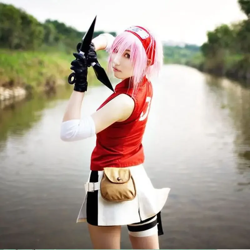 Anime Haruno Sakura Cosplay Haruno Sakura 1st Generation Cheongsam Dress Costume 2nd Generation Clothing Set Haruno Saku Costume