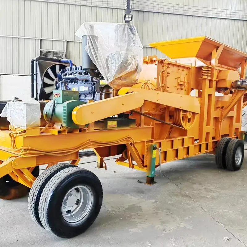 Mobile Combined Jaw And Impact Crusher Station For High Capacity Rock Crushing Portable Stone Crushing Plant For Construction