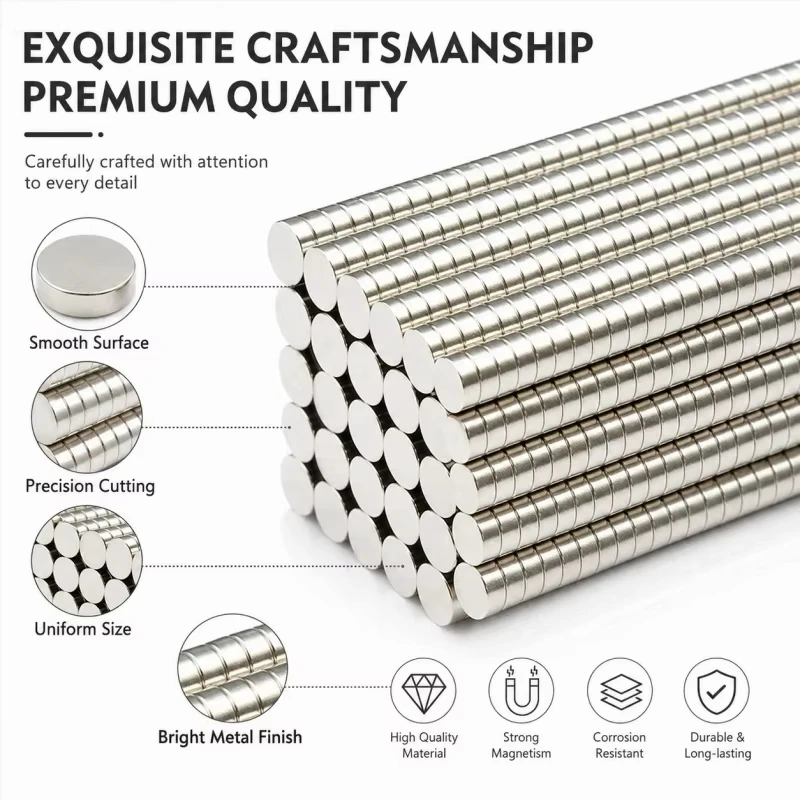200 Pieces Magnets For 3D Printing,5x2mm Mini Magnets For 3D Printing,Refrigerator,Office, DIY, Crafts