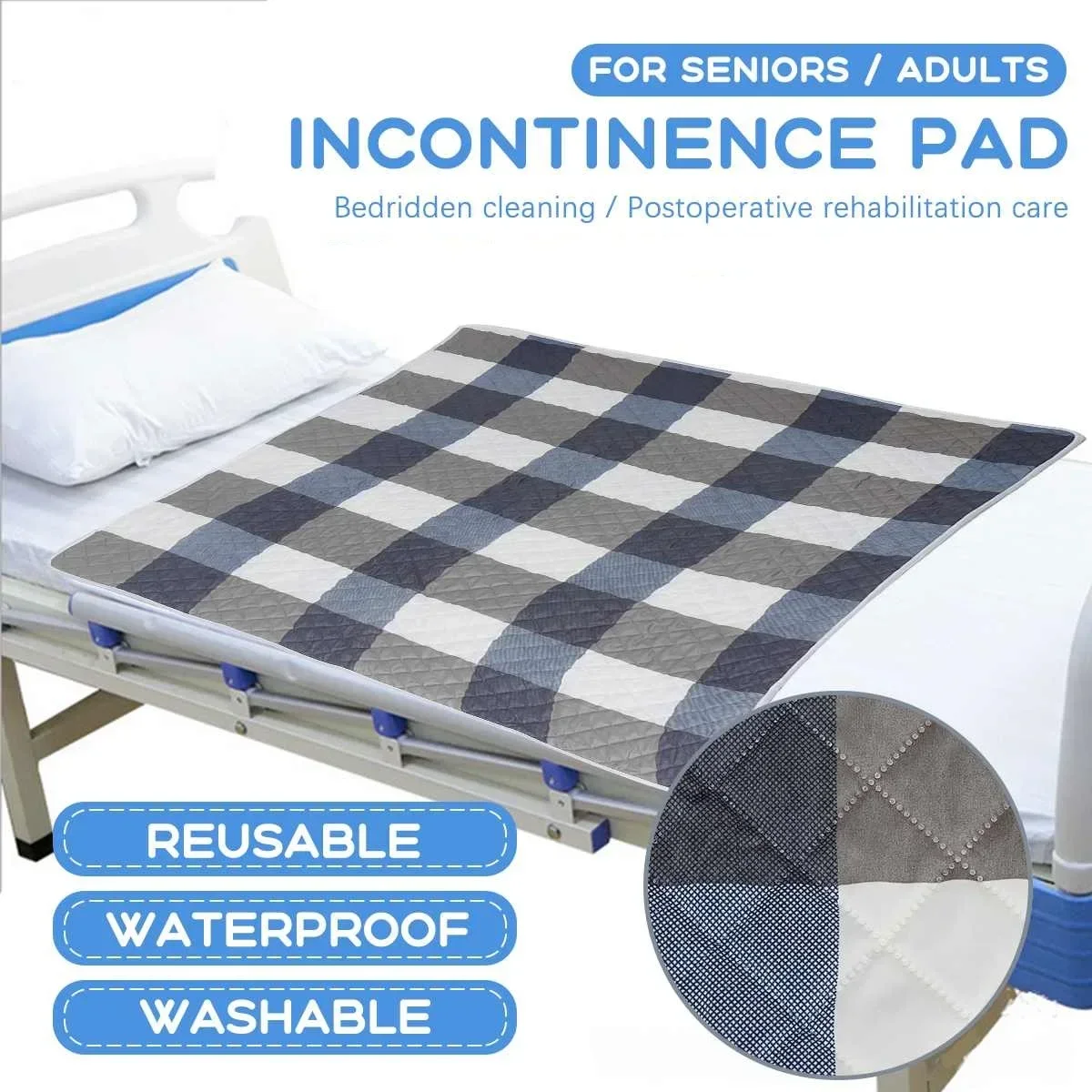 Urine Mat Elder Incontinence Pad Bed Protector Adult Diaper Nappy Beding Sheet Cloth Breathable Waterproof Washable Mattress