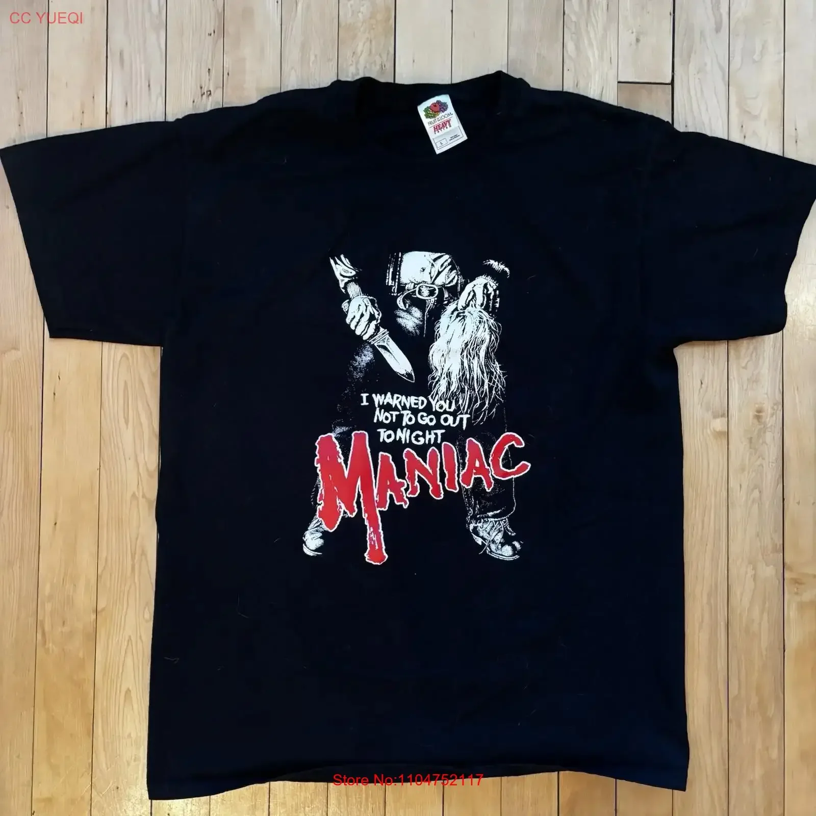 Vintage Y2K 2000s Maniac Slasher Film Horror Movie Promo T Shirt Size Large vintage Washed fashion Casual Unisex Slightly