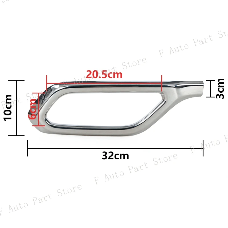 For Renault Koleos 2 II 2017 2018 2019 2020 2021 2022 Car Rear Bumper Tail Chrome Decorative Trim Cover Frame