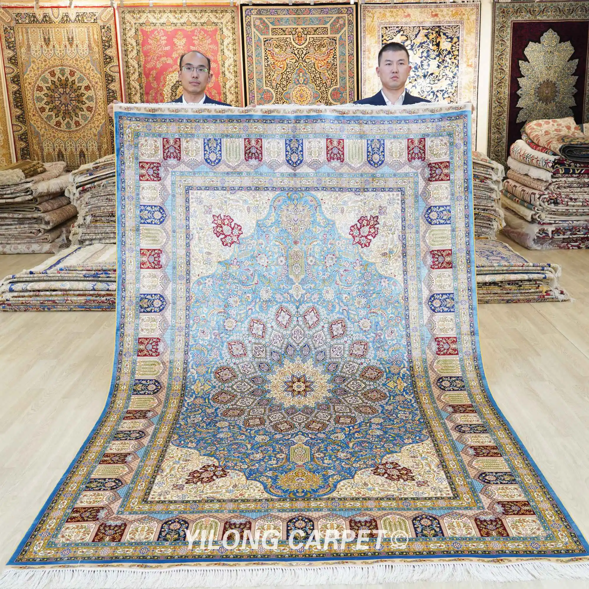 6'x9' Traditional Persian Carpet Luxury Handmade Elegant Turkish Design Area Rug (ZQG483A)