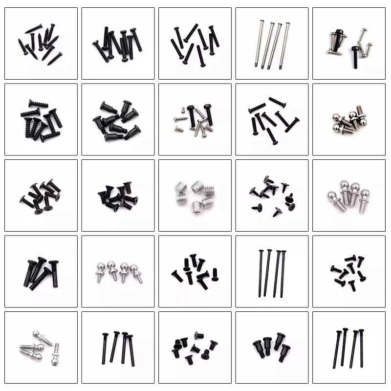 

WLtoys Series, Ball Joint Screws, Cross Countersunk Screws, Cross Screws, Remote Control Car and High-speed Car Parts