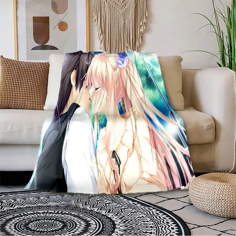 Comfortable and Practical Portable Sofa Travel Camping Household Anime Girl and Mermaid Blanket for Children and Adult Gift