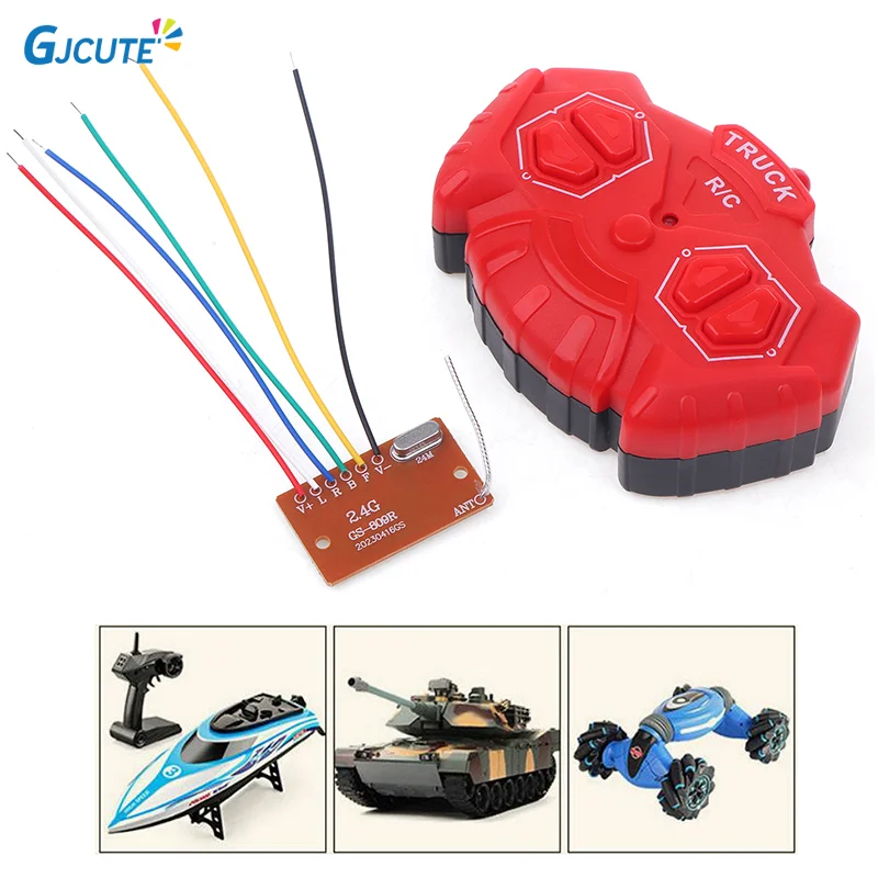 1 Set 2.4G Four-way Remote Control Module 4CH RC Remote Control Transmitter Receiver Circuit Board Accessories