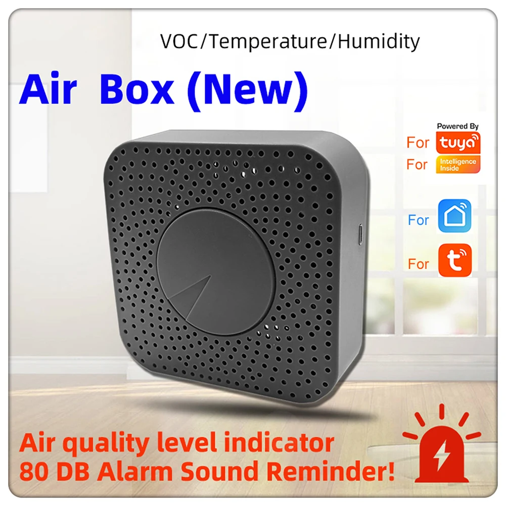 

For Tuya Air Quality Monitor WiFi Zigbees Carbon Dioxide Meter Sensor PM2.5 Formaldehyde Temperature And Humidity Monitor