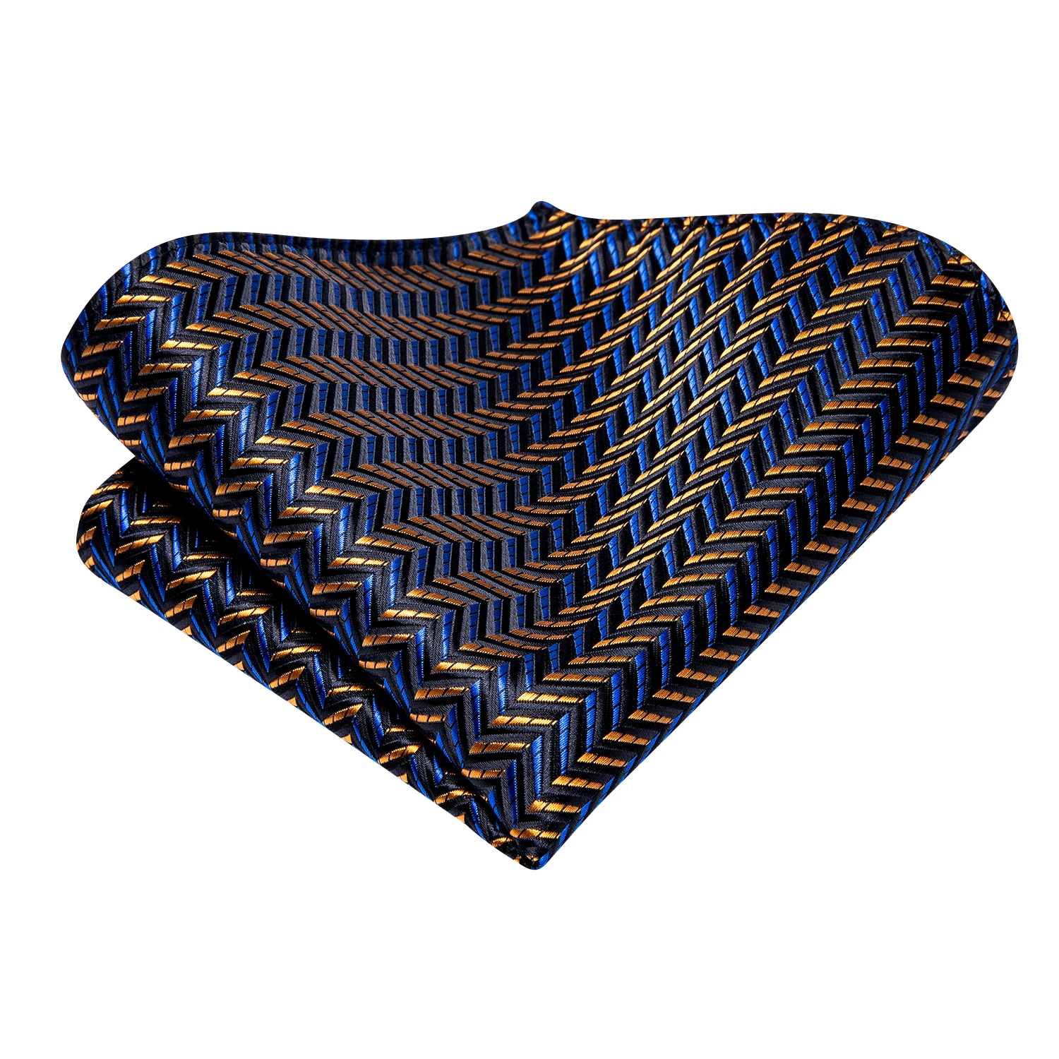 Azul ouro listras homens gravata lenço abotoaduras conjunto gravata para homem masculino casamento negócios gravatas formal pai marido presente