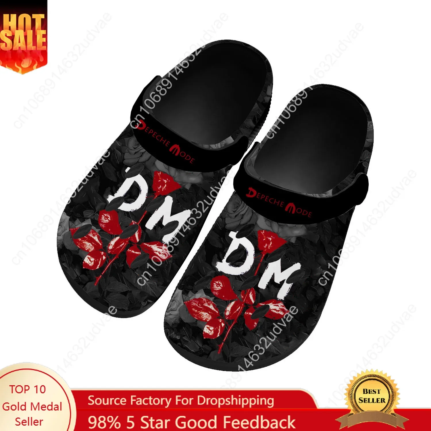 

D-Depeches M-Mode Water Shoes Men Women Teenager Comfortable Home Garden Clogs Custom Sandals Beach Breathable Hole Slippers
