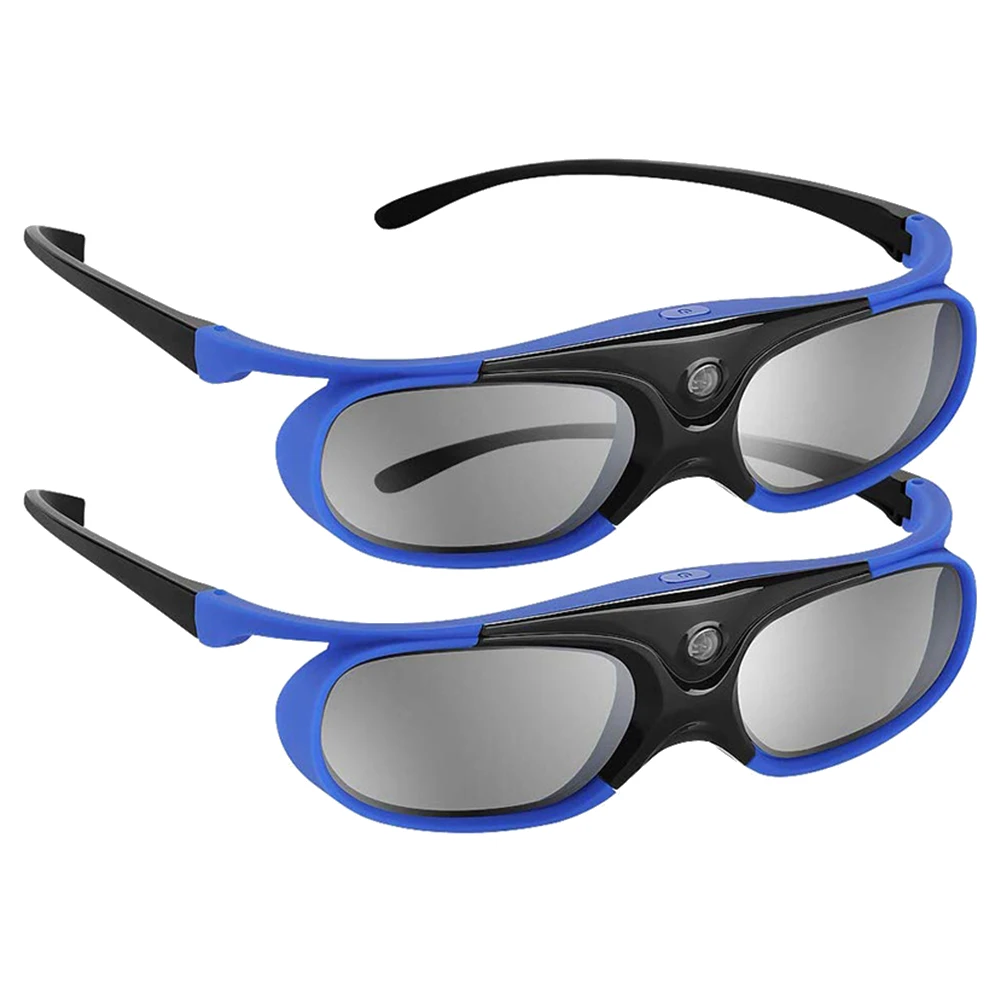 ABAN 2Pcs Active Shutter Eyewear DLP-Link 3D Glasses USB Rechargeable for DLP LINK Projectors for W1070 W700 Project