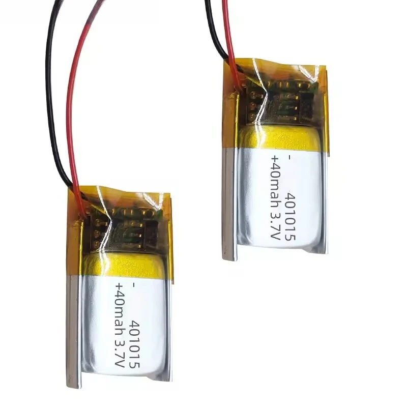 401015 40mAh 3.7V بطارية ليثيوم بوليمر لسماعة رأس بخاصية البلوتوث السمع سوار ذكي بطاريات ليثيوم بوليمر قابلة للشحن