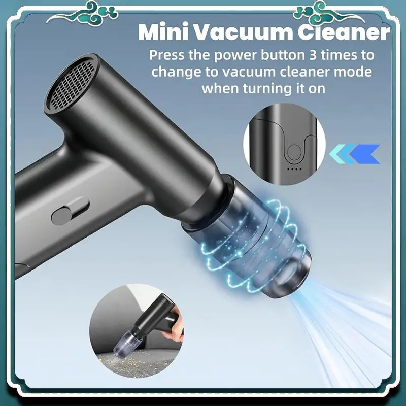 Easy To Use Compressed Air Duster 11000RPM Portable Air Blower And Mini Cordless Vacuum Cleaner For Car Home Keyboard Computer