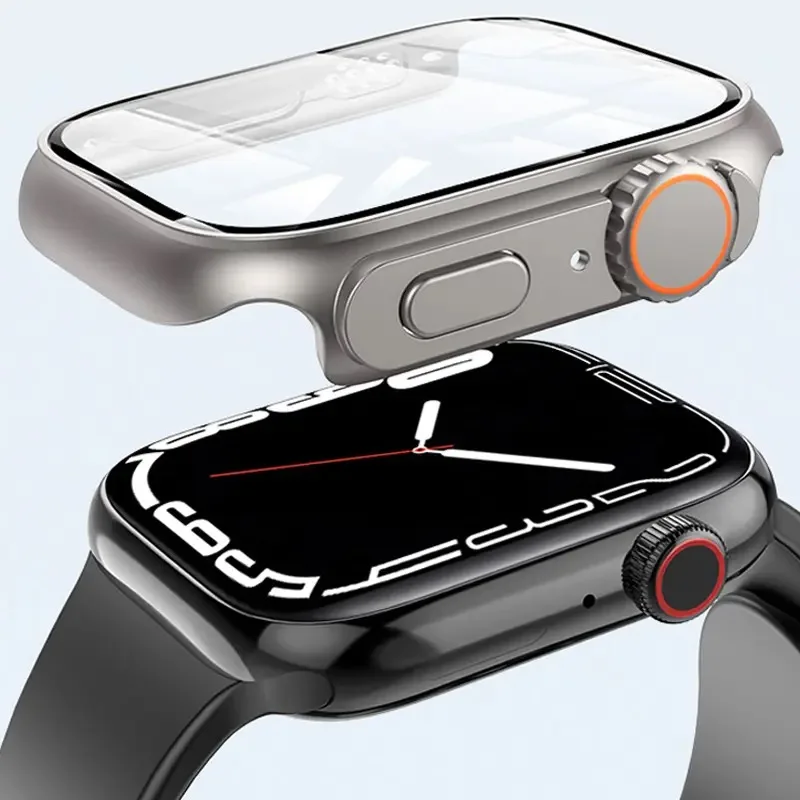 Apple Watch,スクリーンプロテクター,超耐衝撃性,iwatchシリーズ9,8,7,se,6,5,44mm, 45mm, 41mm, 40mm,アップグレードケース42mm、38mm