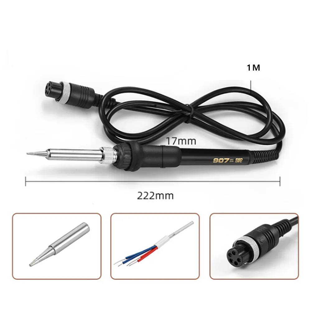 907A سبيكة لحام مقبض 50 واط العالمي 936 محطات لحام مكاوي كهربائية 5 ثقوب واجهة أدوات لحام الملحقات