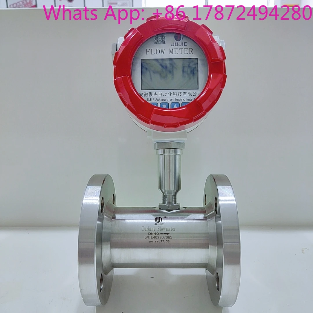 Digital Turbine Fuel Flowmeter Stainless Steel Industrial Liquid Flow Meter With Pulse Output