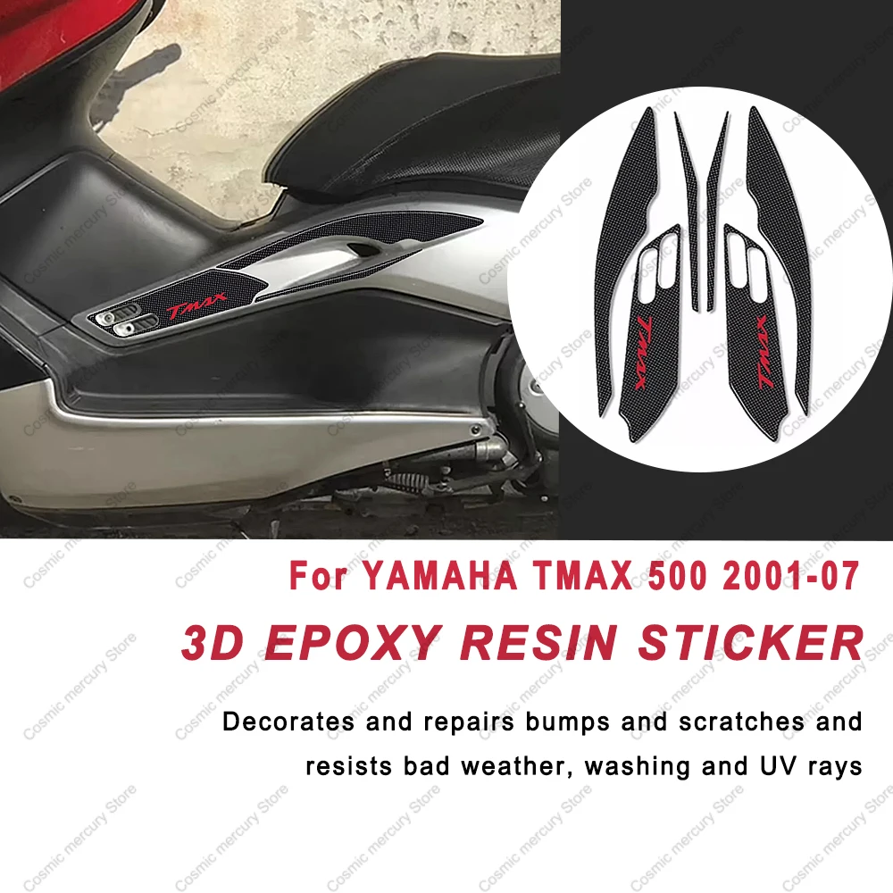 

For YAMAHA TMAX 500 2001-07 3D Epoxy Resin Protective Sticker Motorcycle Accessories Tank Pad Sticker