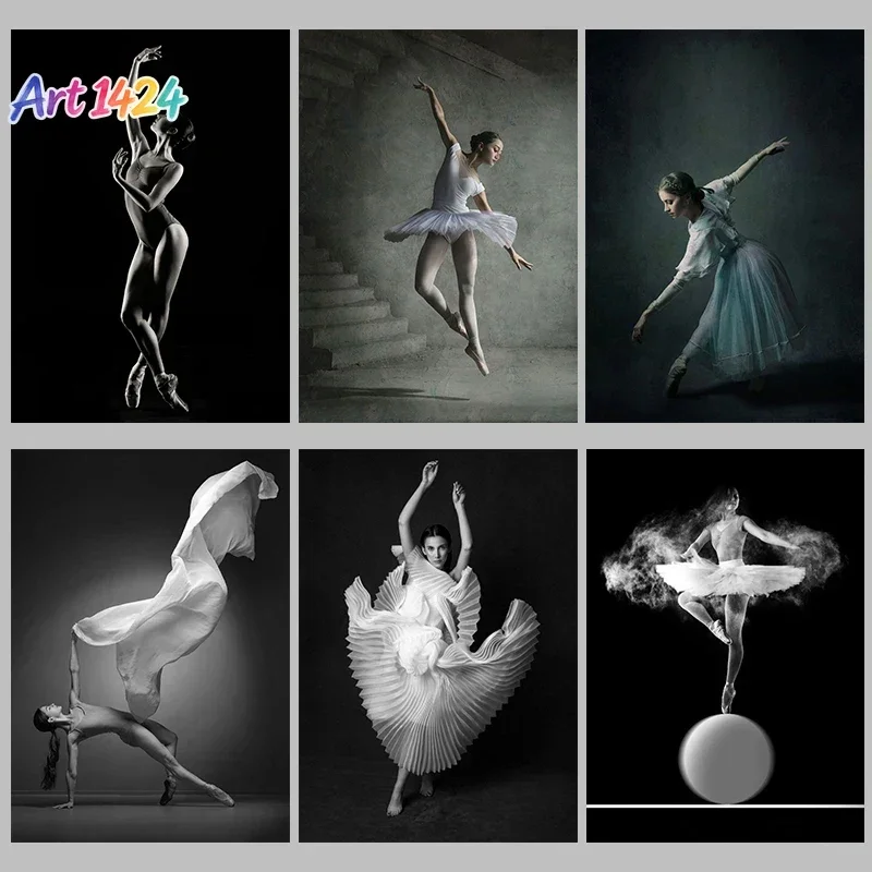 Ballet Dancers Black and White Vintage Posters and Prints Canvas Printing Wall Art Picture for Dance Room Living Room Home De