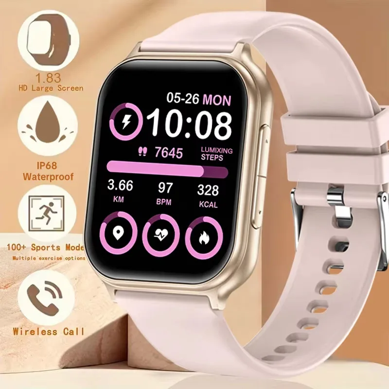 

Hot sell New 2026 Smart Watch Smartwatches For Women Men Sport Fitness Health monitoring GPS Track BT Call swim IP68 Waterproof