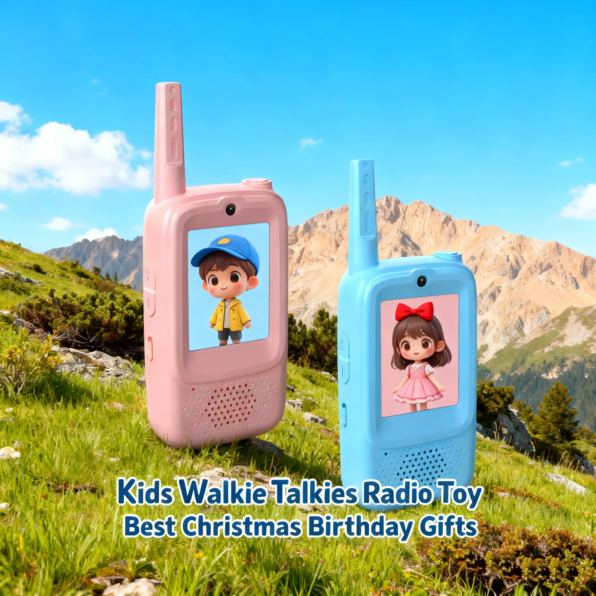 Walkie Talkies Game console 2inch Screen,Speaker ,lens,antenna,inercom /volume buttom  150m to 500m Range Outside Adventures