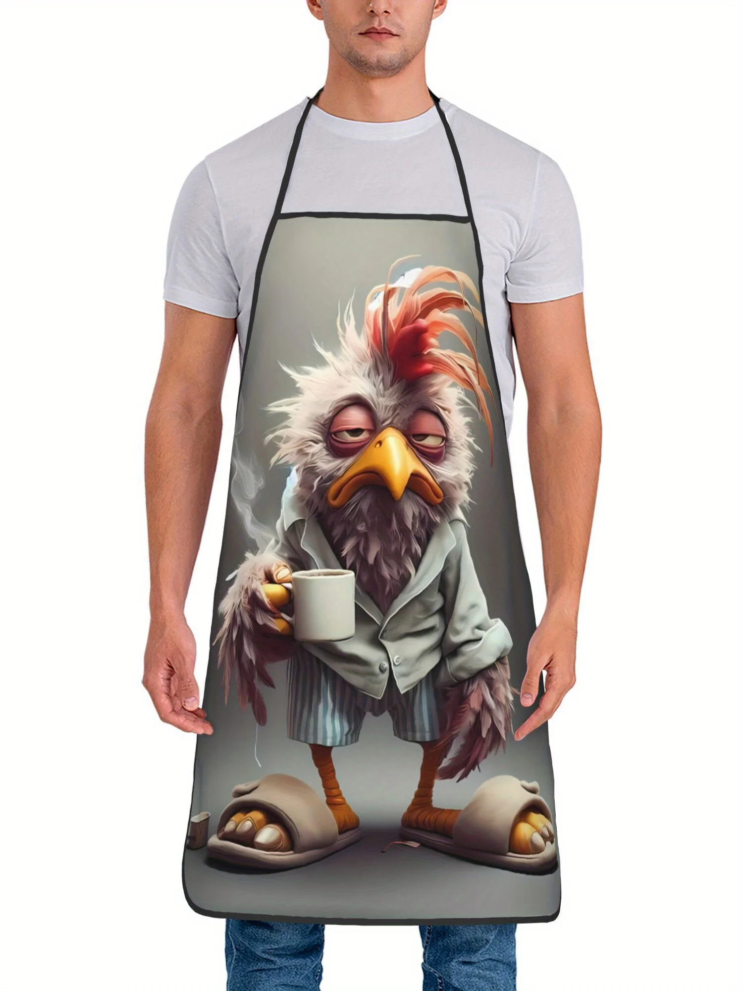 1-Piece Cartoon Chick Apron, Stain-Resistant & Easy To Wash, Home Kitchen & Household Chores Apron