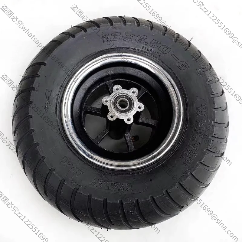 Suitable for Scooter Front and Rear Wheels 48V/800/1000W Brushless Motor Wheels 13X6.50-6 Inch Wheels