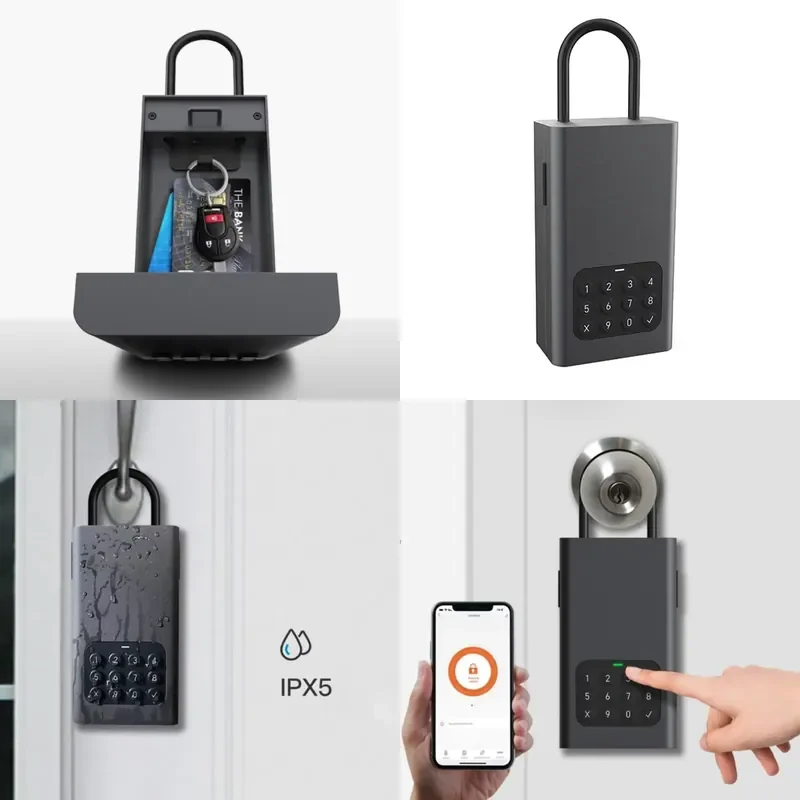 Waterproof Bluetooth Key Box with App Control for Secure Remote Access Smart Key Safe with BLE Connectivity