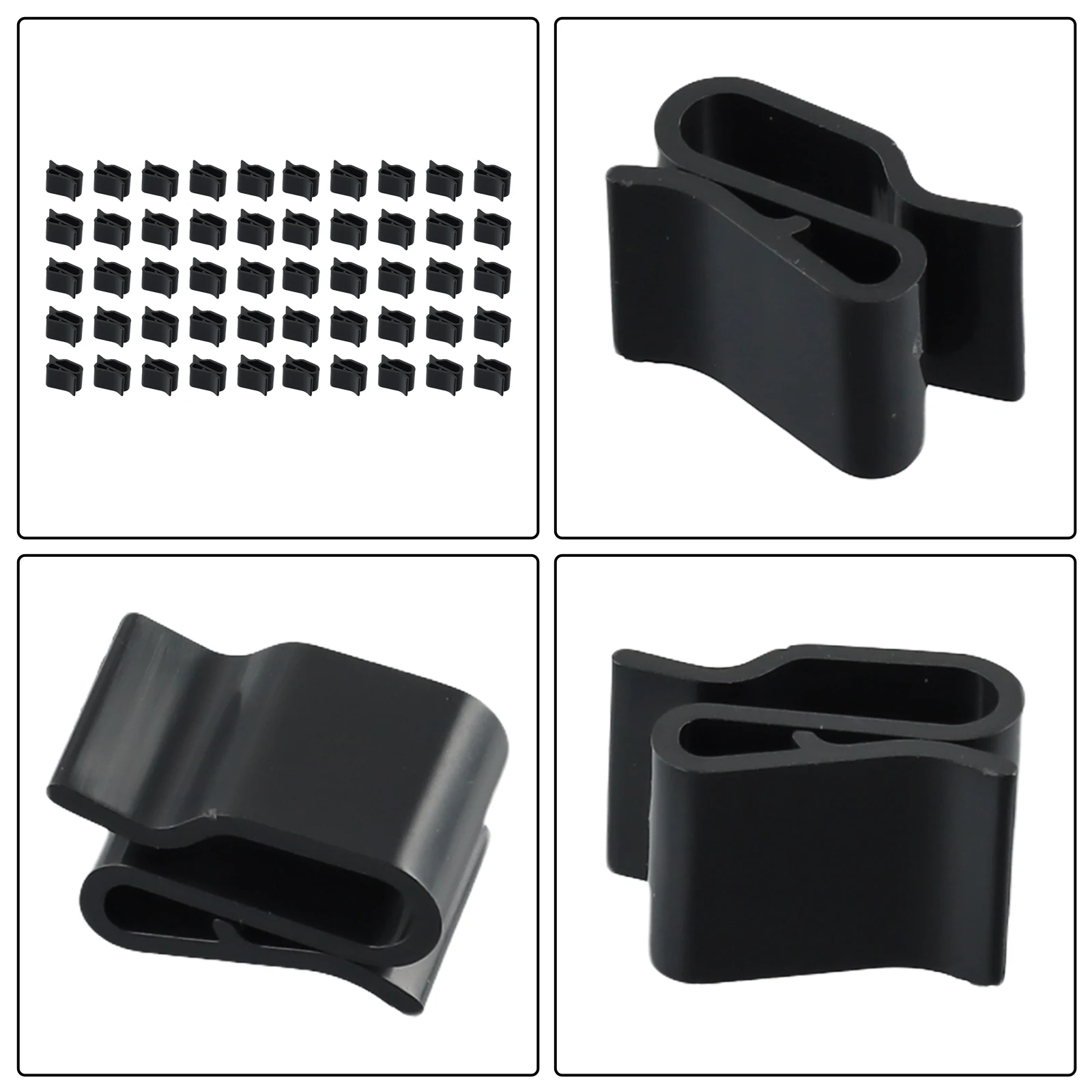 Cable Mount Solar Panel Clip Outdoor Plastic Temperature Resistant Waterproof Wire Holder Organizer 50Pcs Brandnew