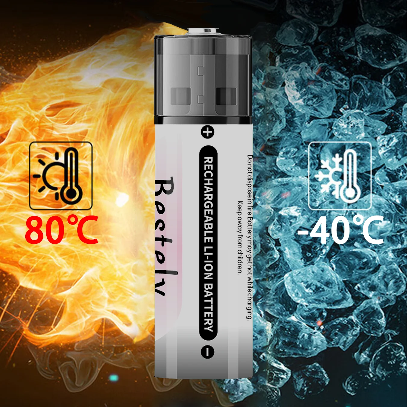 1.5V AA 5800mAh Lithium Rechargeable Battery High Capacity Fast Charging Li-ion Batteries with USB Port for remote control mouse