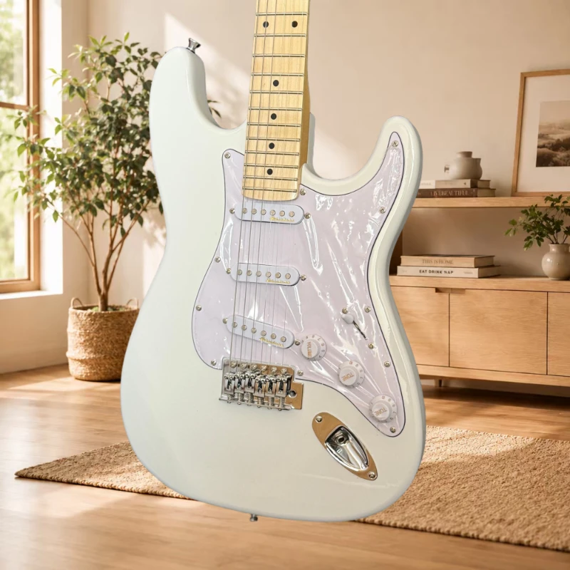 Factory Direct STSS Pure White Single Double Maple Neck Versatile Multiple Styles Included Free Shipping SSS Pickups