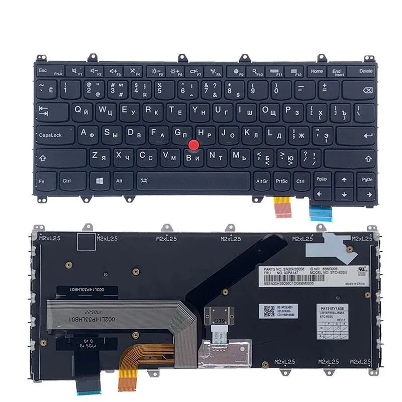 

New RU Russian Backlit Keyboard For Lenovo Thinkpad X380 Yoga 260 370 01EN450 01HX122 01EN409 01AV698 01HW597 00PA147 01AX255