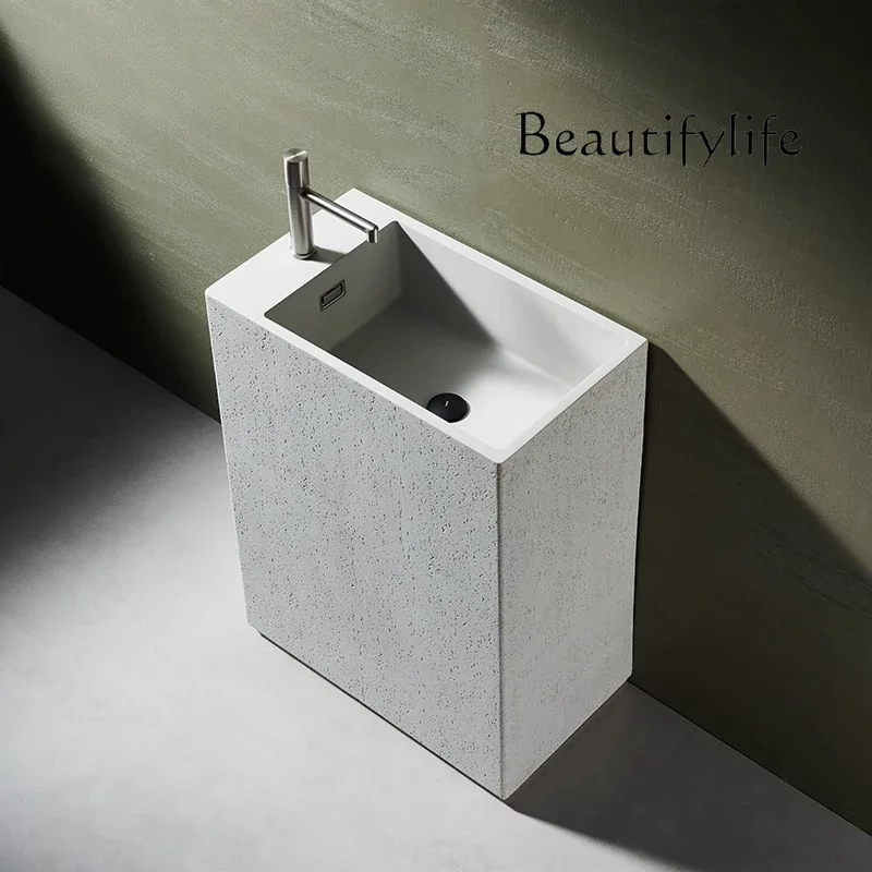 NEW Cement column basin bathroom floor-to-ceiling facial wash home hotel simple outdoor