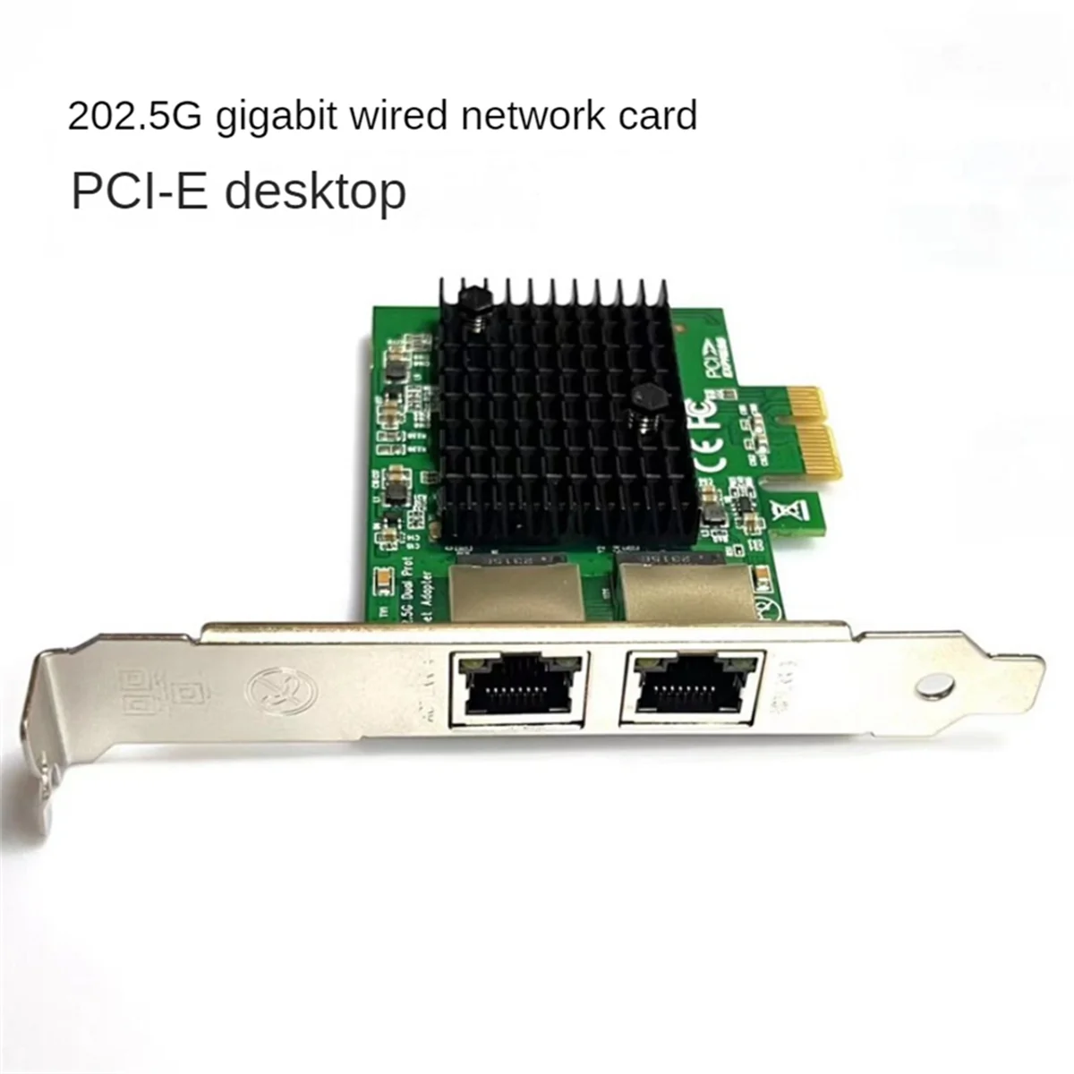 Carte réseau PCIe pour ordinateur de bureau, adaptateur Ethernet 2.5 Gigabit, puce RTL8125BG, PCI-E LAN, 2 ports, 2.5G