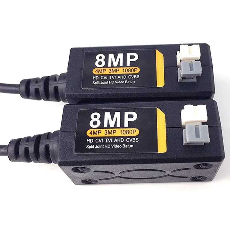 카메라용 HD BNC 비디오 발룬, UTP Cat5 HD CVI TVI AHD 부품 액세서리, 8MP, 1080P, 720P 트랜시버, 10 쌍